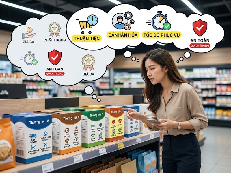 Trục định vị thương hiệu cần quan trọng với khách hàng và phân biệt được đối thủ